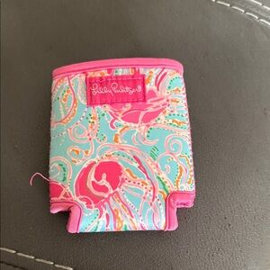Lilly Pulitzer Pink and Aqua Drink Sleeve